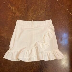 Ladies/Juniors White Mini Ruffle Skirt